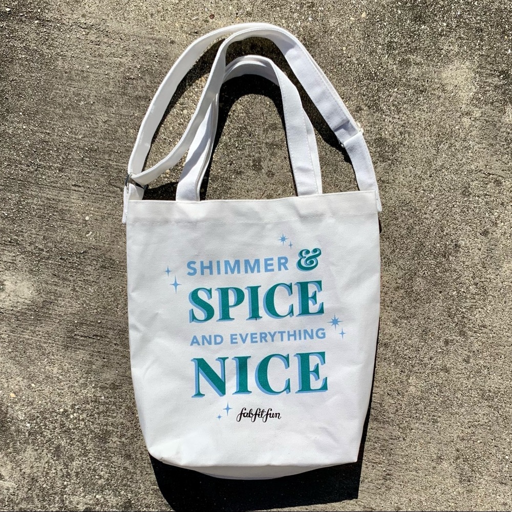 Heavyweight FabFitFun Sugar & Spice Canvas Tote Bag New